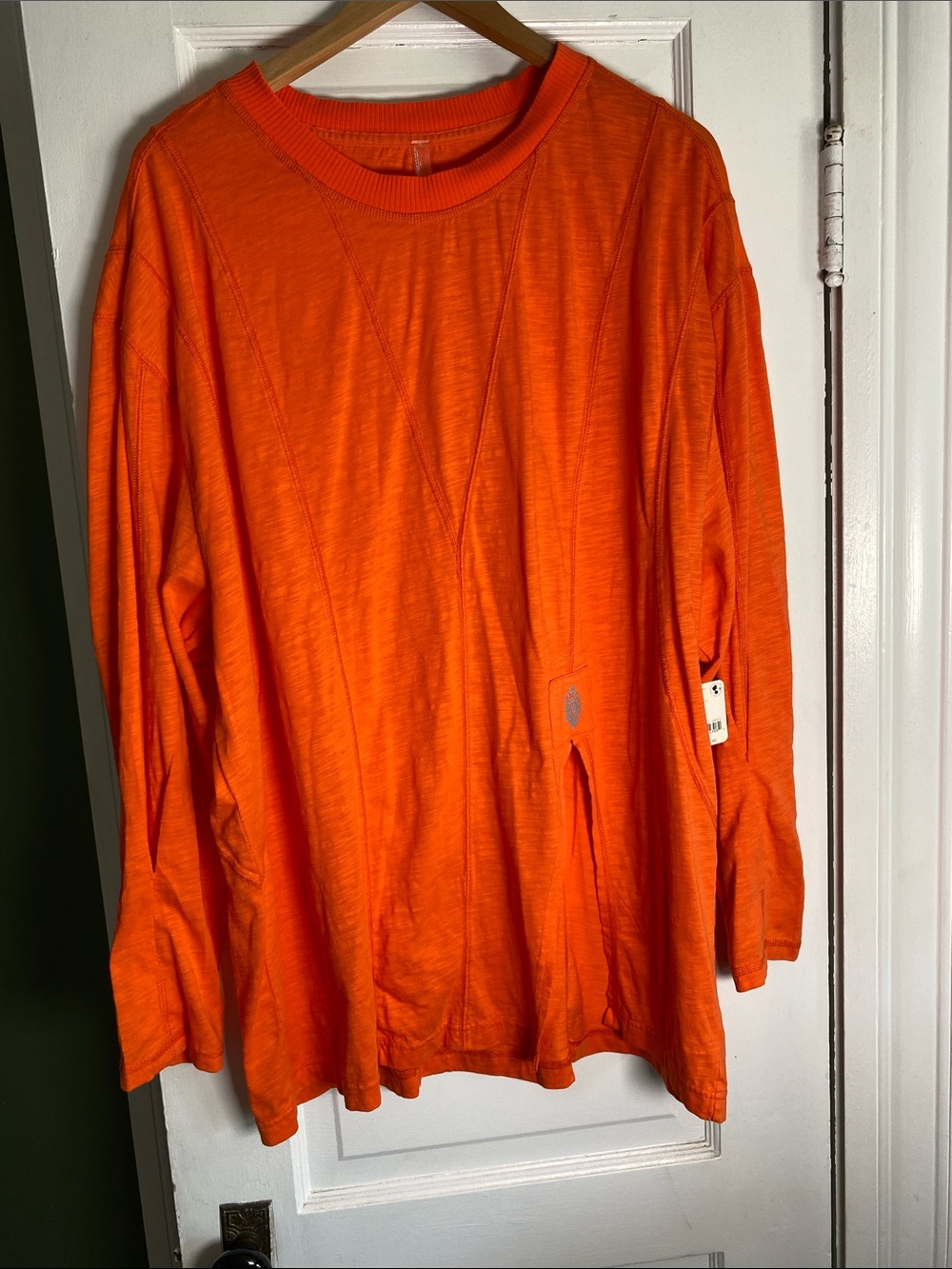 FP Movement by Free People Men's Long-Sleeve Tee in Vibrant Orange